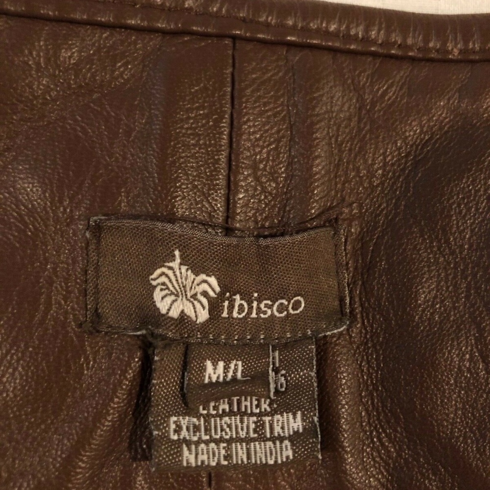 IBISCO Boho Wide Leather & Fabric Beaded Belt - Picture 5 of 6